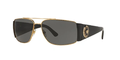 Versace Polarized Sunglasses , Ve2163 In Gold Black,grey Polarized