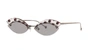 Fendi Defender Cat-eye Metal Sunglasses In Grey-black