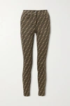 FENDI STRETCH-JACQUARD SKINNY PANTS