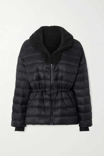 Ienki Ienki Polar Reversible Quilted Down And Shearling Ski Jacket In Black