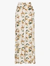 ADRIANA DEGREAS ORCHID PRINT FLARED TROUSERS,CCPT0134V2014391442
