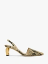 REJINA PYO BEIGE CONIE 60 SNAKE PRINT LEATHER PUMPS,H11514478777