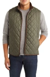 Peter Millar Essex Quilted Vest In Olive