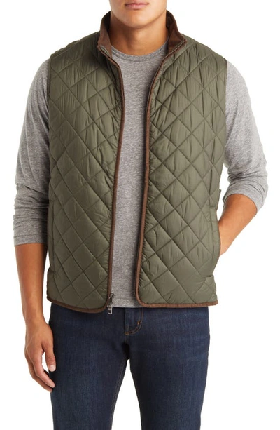 Peter Millar Essex Quilted Vest In Olive