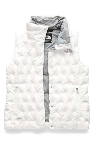 The North Face Holladown Water Repellent 550-fill-power Down Crop Vest In Tnf White