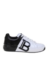 BALMAIN B-COURT trainers IN LEATHER WHITE / BLACK,11186728