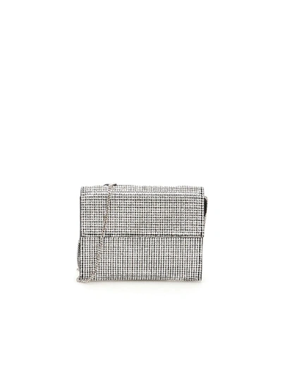 Marco De Vincenzo Crystal Wallet With Chain In Silver,black
