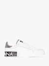 Dolce & Gabbana Leather Classic Low Top Sneakers Women's Shoes In White
