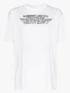 Burberry Carrick Address Logo Print T-shirt In 白色