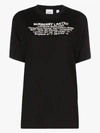 Burberry Carrick Address Logo T-shirt In 黑色