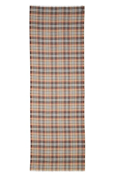 Burberry Vintage Check Wool & Silk Gauze Scarf