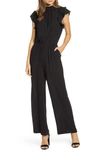 1.state Flutter Sleeve Jumpsuit In Rich Black