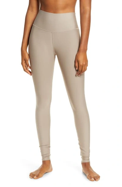 Alo Yoga Airlift High Waist Leggings In Gravel