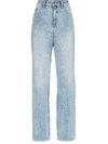Ksubi Playback High-waisted Straight Leg Jeans In Blue