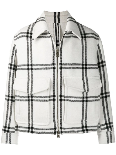 Ami Alexandre Mattiussi Patch Pockets Zipped Jacket In White