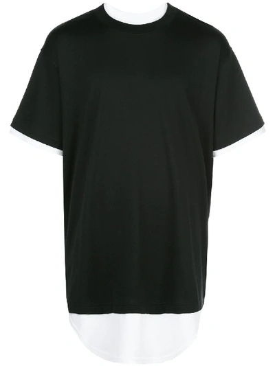 Mastermind Japan Cross Bone Print Layered T-shirt In Black