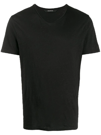 Zadig & Voltaire Thibald V-neck T-shirt In Black