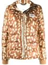 Burberry Deer Print Econyl® Padded Jacket In 棕色