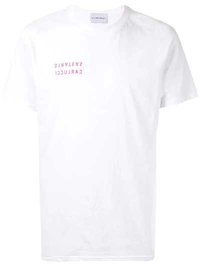 Strateas Carlucci Defected Artwork T-shirt In White