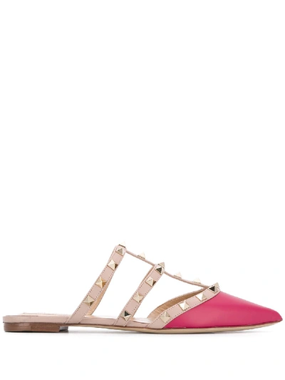 Valentino Garavani Rockstud Mules In Pink