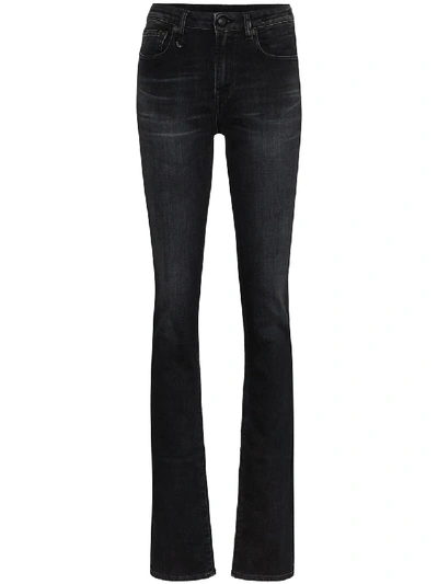 R13 Alison Ankle Zip Skinny Jeans In Black
