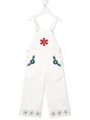 STELLA MCCARTNEY FLORAL EMBROIDERED DUNGAREES