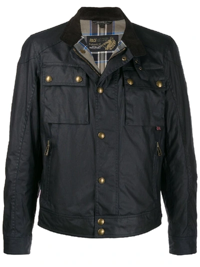 Belstaff Racemaster Waxed Jacket In 蓝色