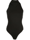 Cushnie Roll-neck Open-back Bodysuit In Black