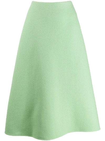 Marc Jacobs Textured A-line Skirt In 绿色
