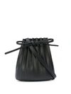 Mansur Gavriel Mini Pleated Bucket Bag In 黑色