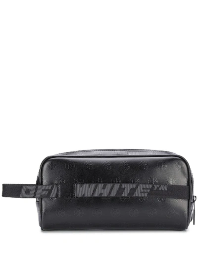 Off-white Industrial Strap Wash Bag In Black