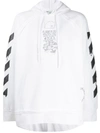 OFF-WHITE DRIPPING ARROWS INCOMP HOODIE WHITE BLAC