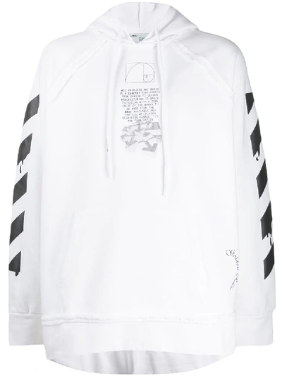 Off-white Dripping Arrows Incomp Hoodie In White