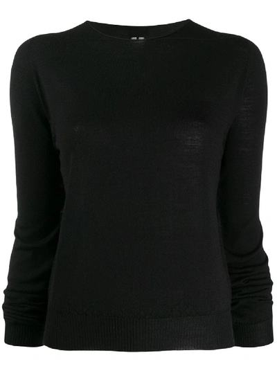 Rick Owens Regular-fit Crew-neck Pullover In Black