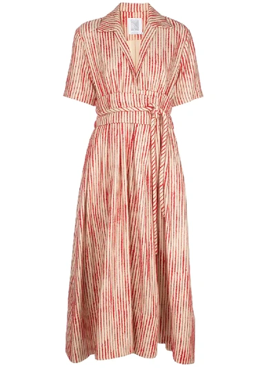 Rosie Assoulin Striped Shirt Dress In White