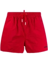 Dsquared2 Icon Print Swim Shorts In 红色