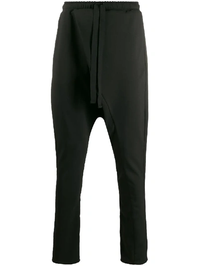 Alchemy Drop-crotch Track Trousers In Black