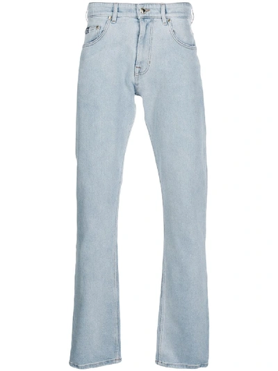 Versace Jeans Couture Slim Jeans In Light Blue Stretch Cotton