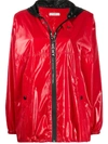 Givenchy Women's Hooded Wind Jacket In Red