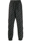 Fendi Karligraphy Striped Track Pants In 黑色