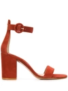 GIANVITO ROSSI BLOCK HEEL SIDE BUCKLE SANDALS