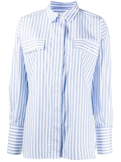 Essentiel Antwerp Void Striped Shirt In Blue