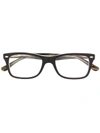 Ray Ban Marbled Effect Wayfarer Glasses In Black