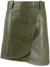 GANNI asymmetric buttoned mini skirt 