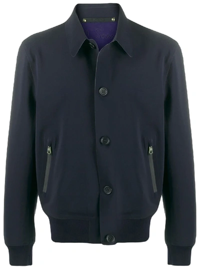Paul Smith Button-up Lightweight Jacket In Blue