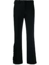 N°21 CROPPED TULLE-PANEL TROUSERS