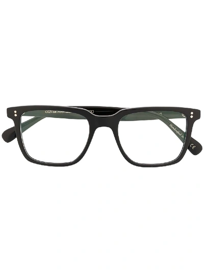 Oliver Peoples Lachman Square Frame Glasses In Black