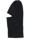 OFF-WHITE RIBBED KNIT BALACLAVA