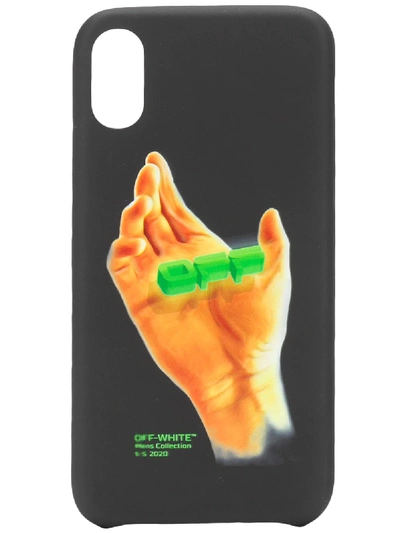 Off-white Hand Print Iphone Xs Case In Black