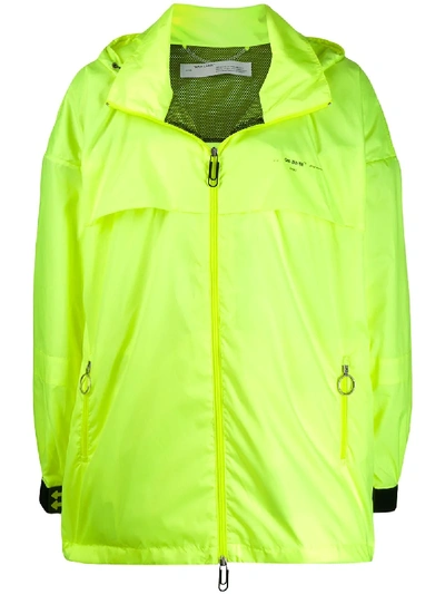 Off-white Ss21 Thin And Light Alphabet Jacket Loose Fit Green